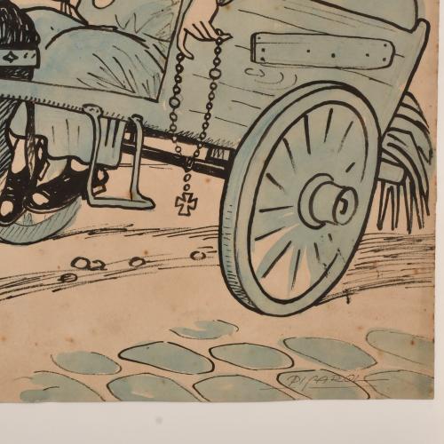 JOSEP COSTA Y FERRER, "PICAROL" (1876-1971). Satirical draw