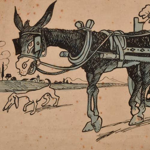JOSEP COSTA Y FERRER, "PICAROL" (1876-1971). Satirical draw