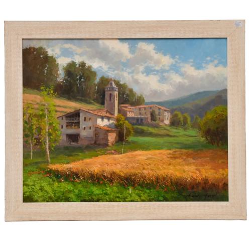 FRANCESC CARBONELL MASSABE (1928).  "El camp de blat", Olot.