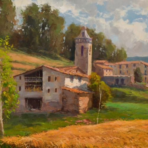 FRANCESC CARBONELL MASSABE (1928).  "El camp de blat", Olot.