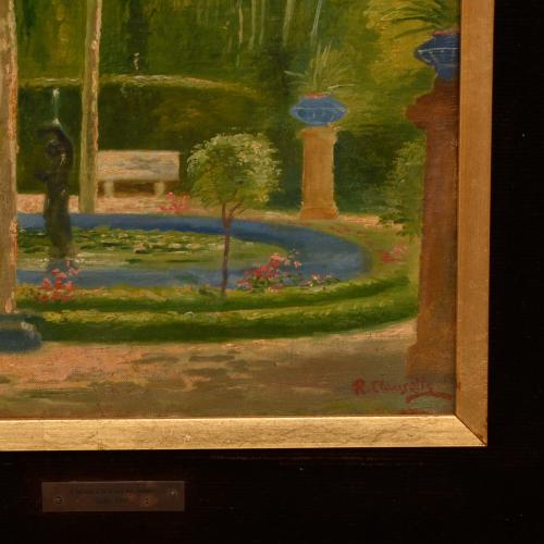 RICARD CLAUSELLES GAMBUS (1864-1939). "Jardin". 