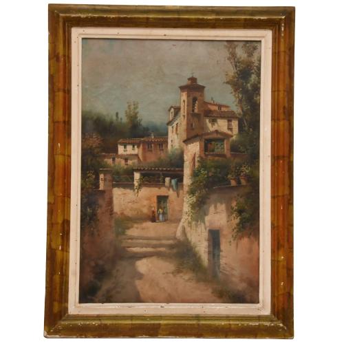 ATRIBUIDO A MARIANO OBIOLS DELGADO (c.1860-1911) "Paisaje c