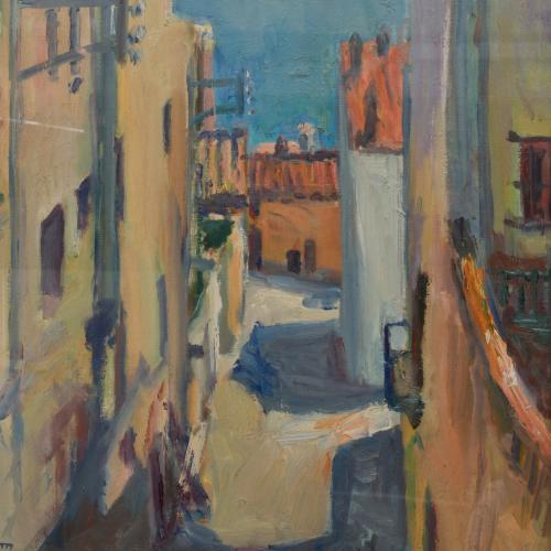 SIMÓ BUSOM (1927). "Carrer les 60 escales", Masnou, 1970. 