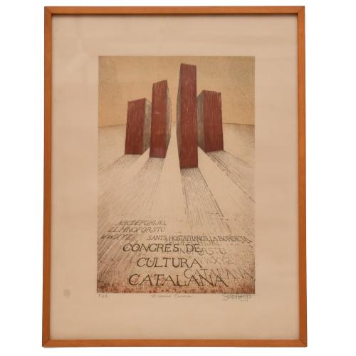 JOSEP MARIA SUBIRACHS (1927-2014). Poster of Congrés de Cul