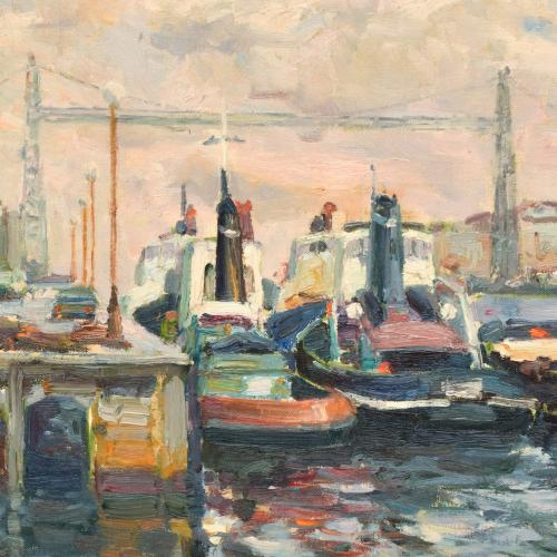 JORDI BAGET (1930).   "Ría de Bilbao".