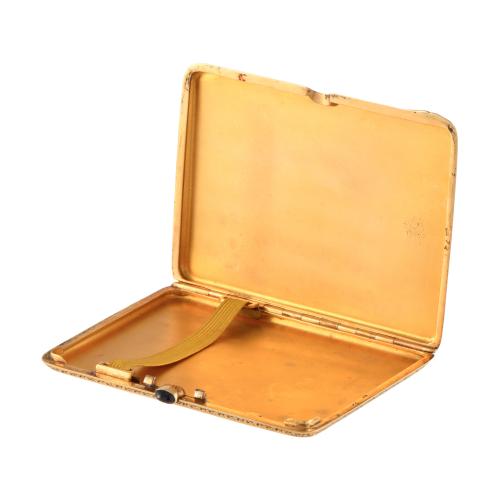 Modernist card wallet with sapphire.
