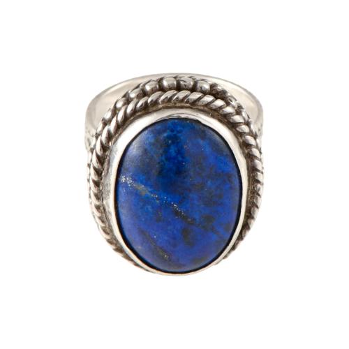 Ring after Neoclassical designs, with lapis lazuli.
