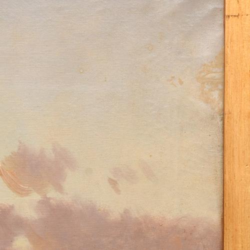 19TH-20TH CENTURIES SPANISH SCHOOL. "Sunset landscape".