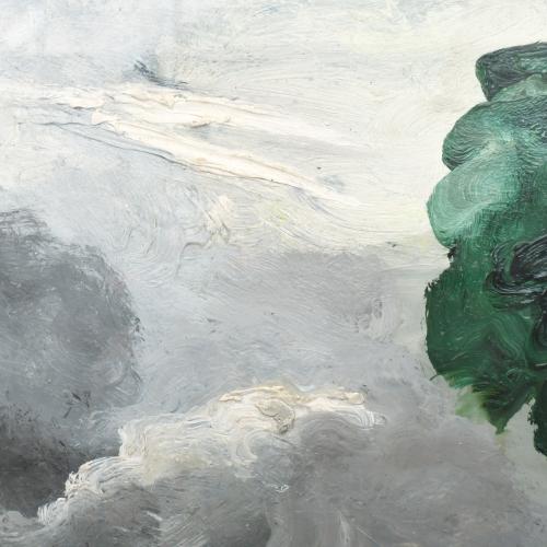 RAMIRO FERNANDEZ SAUS (1961). "Cloudy Landscape", 1987.