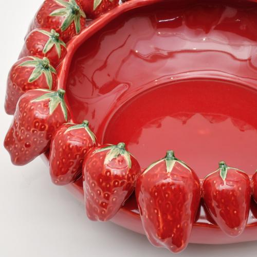 AFTER MODELS BY BORDALLO PINHEIRO. Pair of centrepieces wit