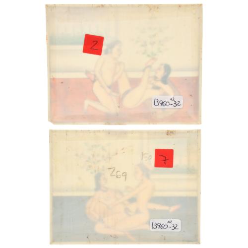 PAHARI INDIAN SCHOOL, 19TH CENTURY. Pair of plaques.