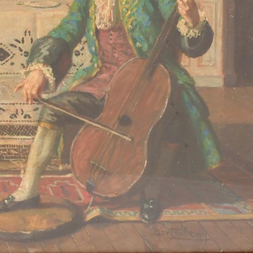 EMILIEN VICTOR BARTHÉLEMY (1885-1964).   "Caballeros ensaya