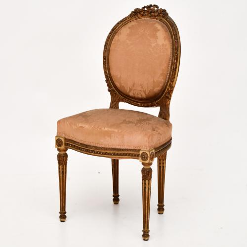 Set of six chairs, Louis XVI style, 20th century.