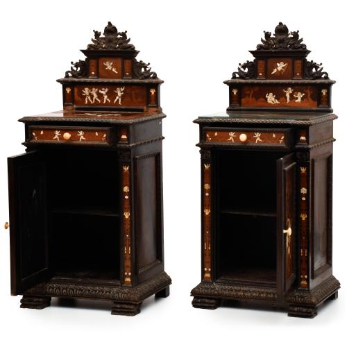 19TH CENTURY ITALIAN SCHOOL. Pair of bedside tables, Histor
