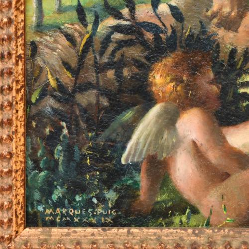 JOSEP MARIA MARQUES PUIG (1890-1950). "Venus and Faun", 193