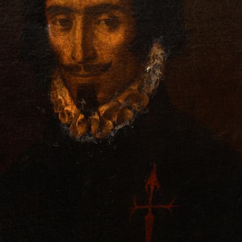 ESCUELA ESPAÑOLA, SIGLO XVIII. "Caballero con la cruz de Sa