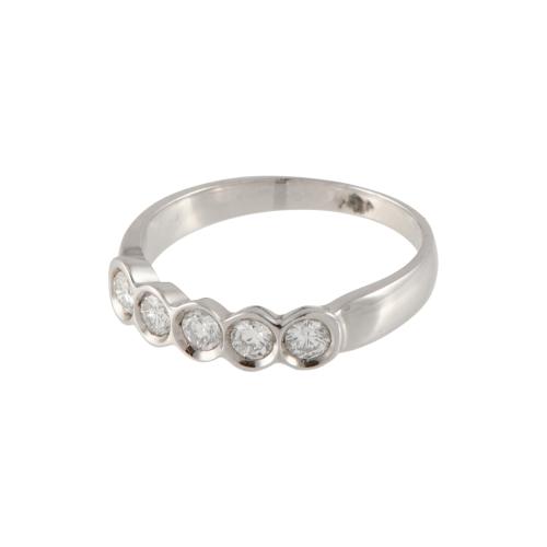 Anillo cinquillo de diamantes.