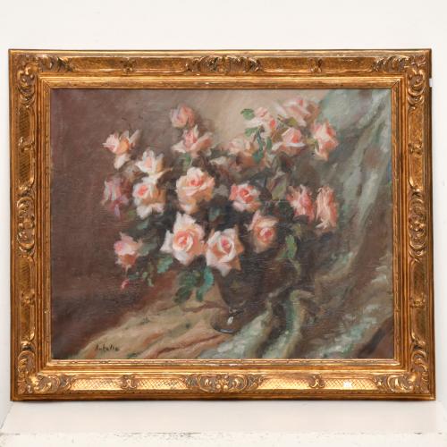 PERE BATALLA XATRUCH (1893-1968). "Still life with roses".