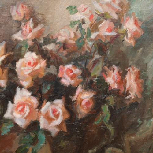 PERE BATALLA XATRUCH (1893-1968). "Still life with roses".