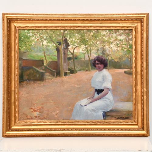 RAMÓN CASAS Y CARBO (1866-1932). "Júlia at the Sant Roc fou
