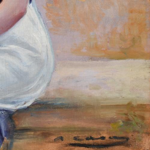 RAMÓN CASAS Y CARBO (1866-1932). "Júlia at the Sant Roc fou