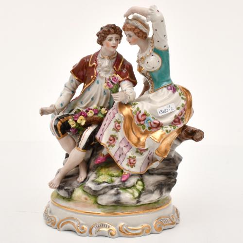 20TH CENTURY SPANISH SCHOOL. Pair of figural groups.