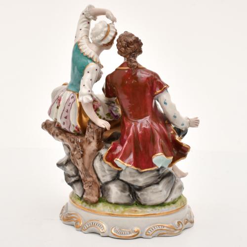 20TH CENTURY SPANISH SCHOOL. Pair of figural groups.