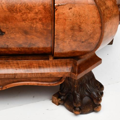 Ducth chest of drawers with display cabinet, 20th century.