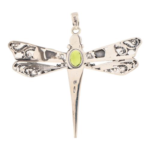 Dragonfly-shaped pendant.