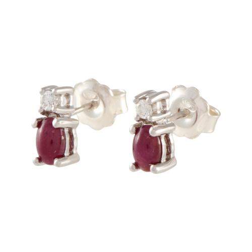 Ruby and diamonds earrings.