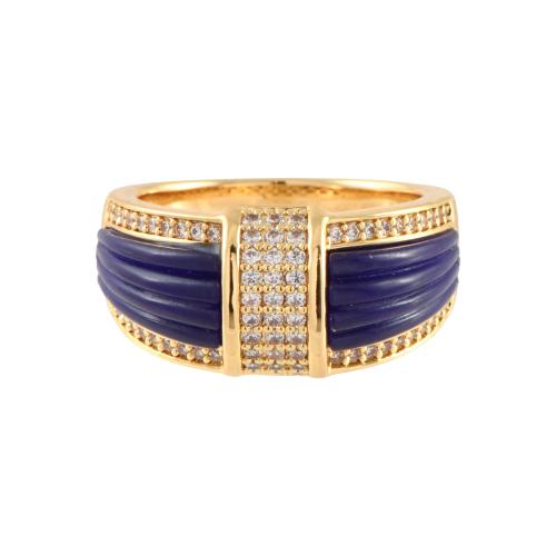 Wide ring with zircons.