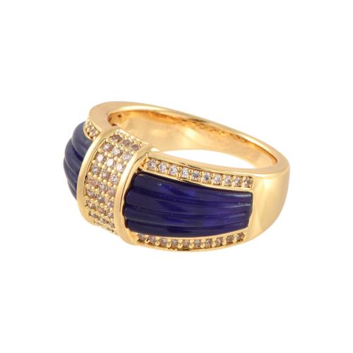 Wide ring with zircons.