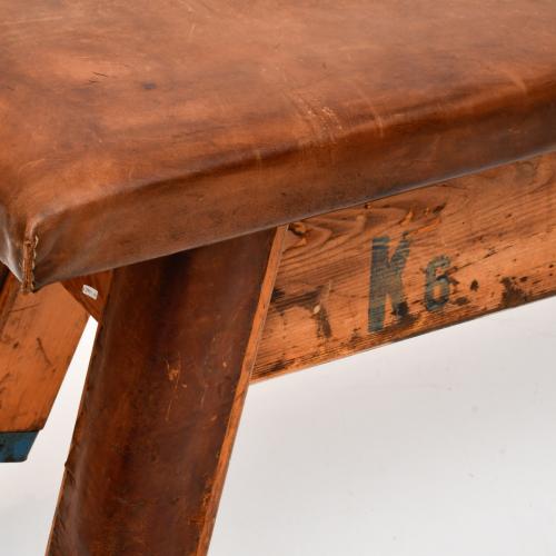 Gym bench, circa 1940.