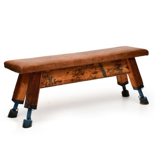 Gym bench, circa 1940.