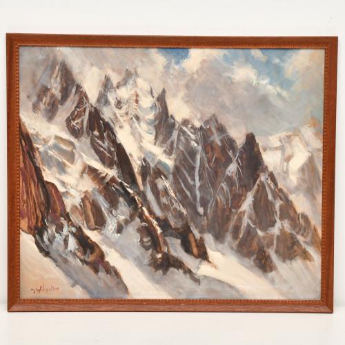 MARCEL WIBAULT (1904-1998). "Snowy peaks".