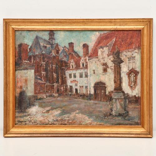 RENÉ BOSIERS (1875-1927). "Urban landscape".