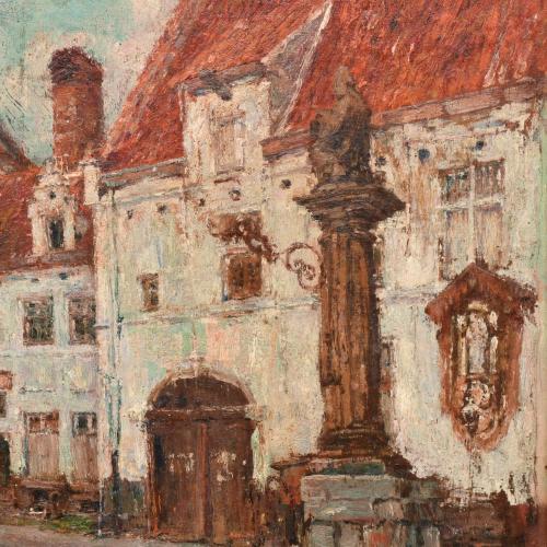 RENÉ BOSIERS (1875-1927). "Urban landscape".