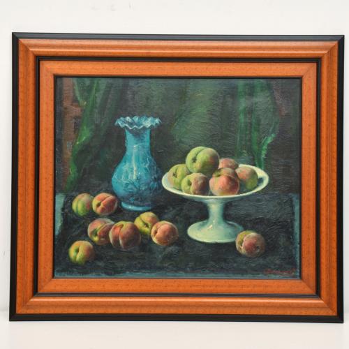 SPANISH SCHOOL, 20TH CENTURY. "BENAVENT" "Still life with p