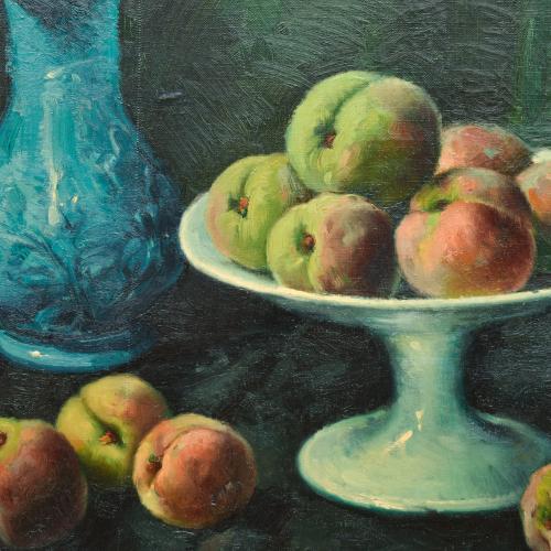SPANISH SCHOOL, 20TH CENTURY. "BENAVENT" "Still life with p
