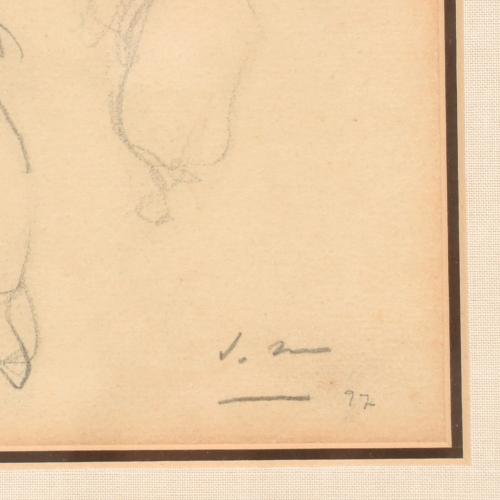 JOAQUIM MIR I TRINXET (1873-1940). Figures sketch.