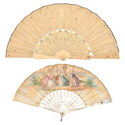 Pair of fans, 20th century.