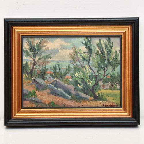 ESCUELA ESPAÑOLA, SIGLO XX. "Paisaje costa".