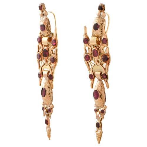 Catalan 'arangada' earrings, third quarter of the 18th cent