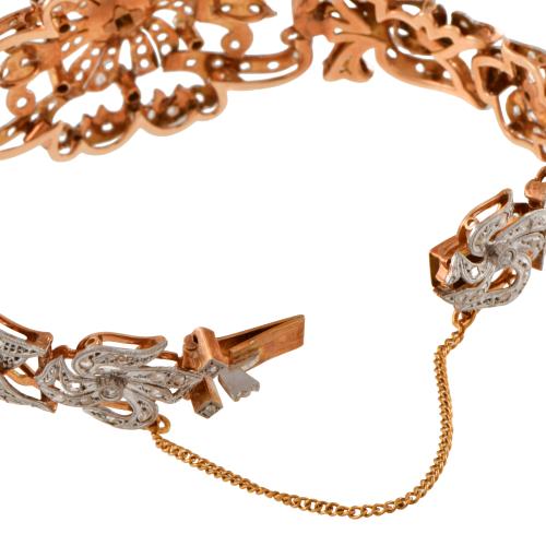 Modernist diamonds rigid bracelet