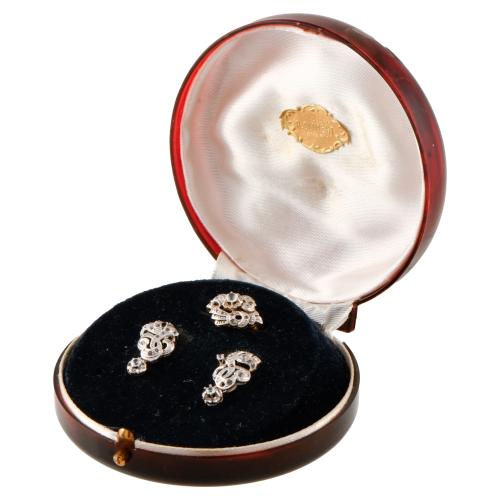 Earrings and ring set, 1920's.