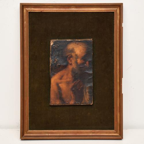 PROBABLY 17TH CENTURY SPANISH SCHOOL. "Male Portrait - Sain