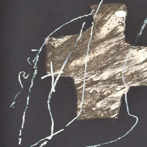 ANTONI TÀPIES (1923-2012). "Jambe sur ovale", 1976.