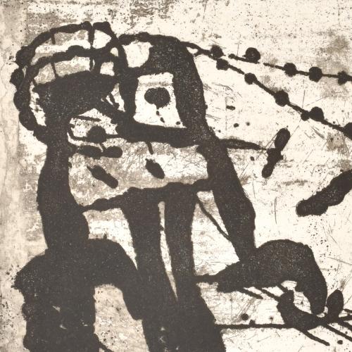 JOAN MIRÓ (1893-1983). "Rupestre XVII", 1979.