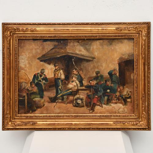 AFTER JOSEP CUSACHS (19TH-20TH CENTURY). "Soldier's Rest".