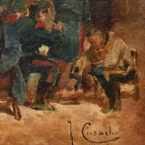 AFTER JOSEP CUSACHS (19TH-20TH CENTURY). "Soldier's Rest".